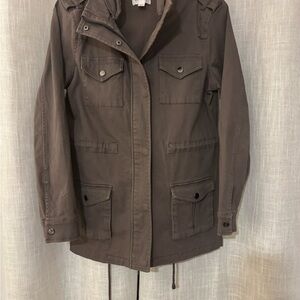 Market & Spruce Dark Grey Utility Jacket